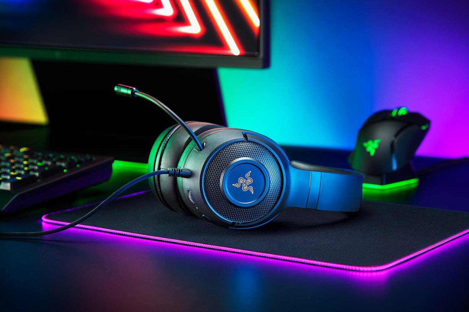 Ultra-Lengvos PC Žaidimų Ausinės Razer Kraken V3 X, Juodos