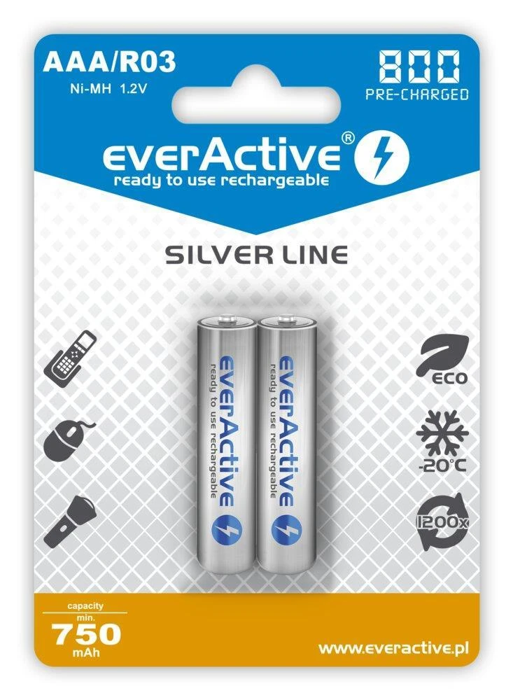 everActive AAA 800 mAh baterijos pakuotė