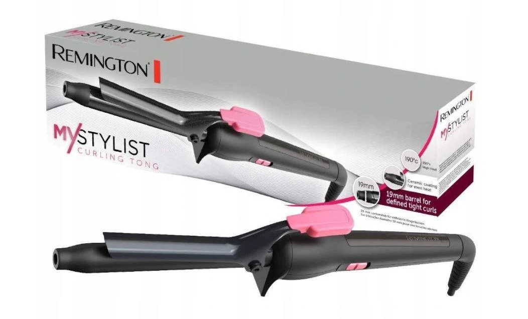 Remington CI1A119 Curling iron Warm Juodas, Rožinė 1.8 m