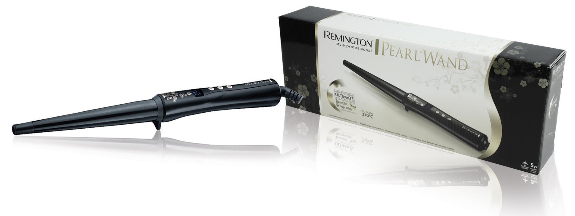 Remington Pearl Hair Suktukas CI 95 Ceramic heating system, Barrel diameter 25 mm, Temperature (min) 130 °C, Temperature (max) 210 °C, Ekranas Integrated digital display, Juodas