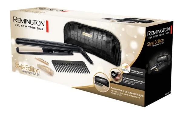 Remington Plaukų tiesinimo žnyplės S3505GP Style edition Keraminė šildymo sistema, Temperatūra (maks.) 230 °C, 56 W, Juodas