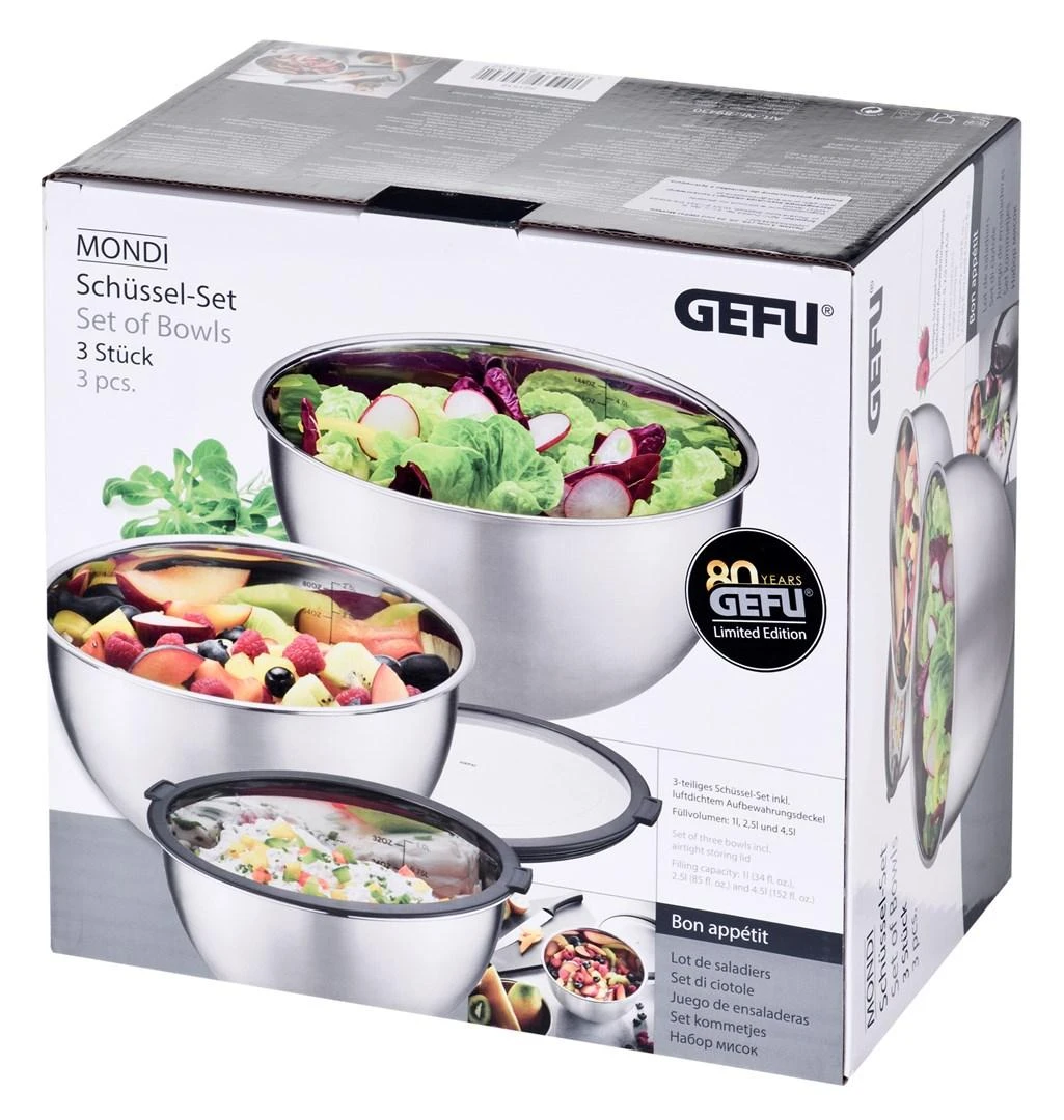 3 dubenėlių rinkinys (16, 20, 24 cm) GEFU MONDI G-89430