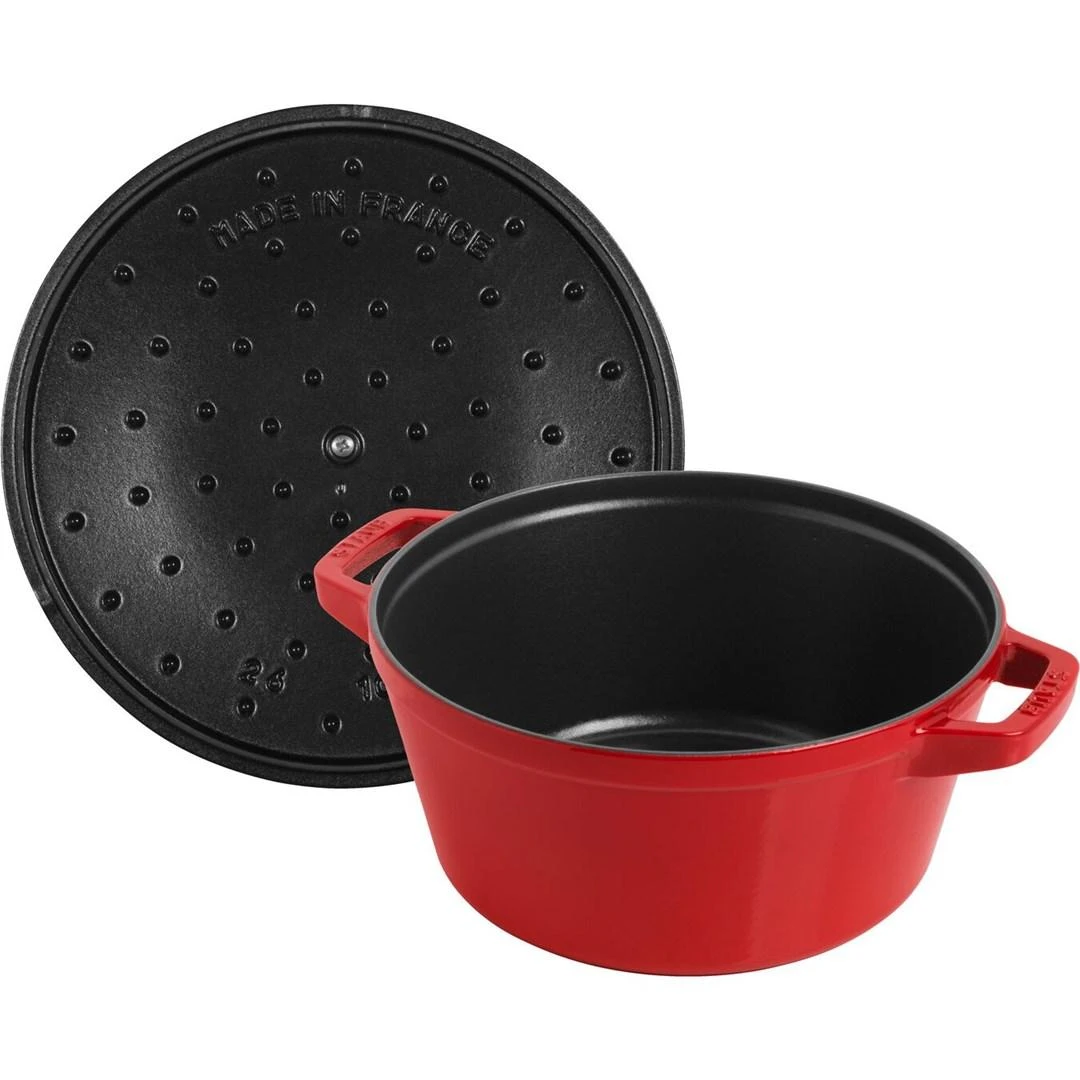 Staub La Cocotte apvalus ketaus troškinimo indas -- 3 VIENŲ RINKINYS
