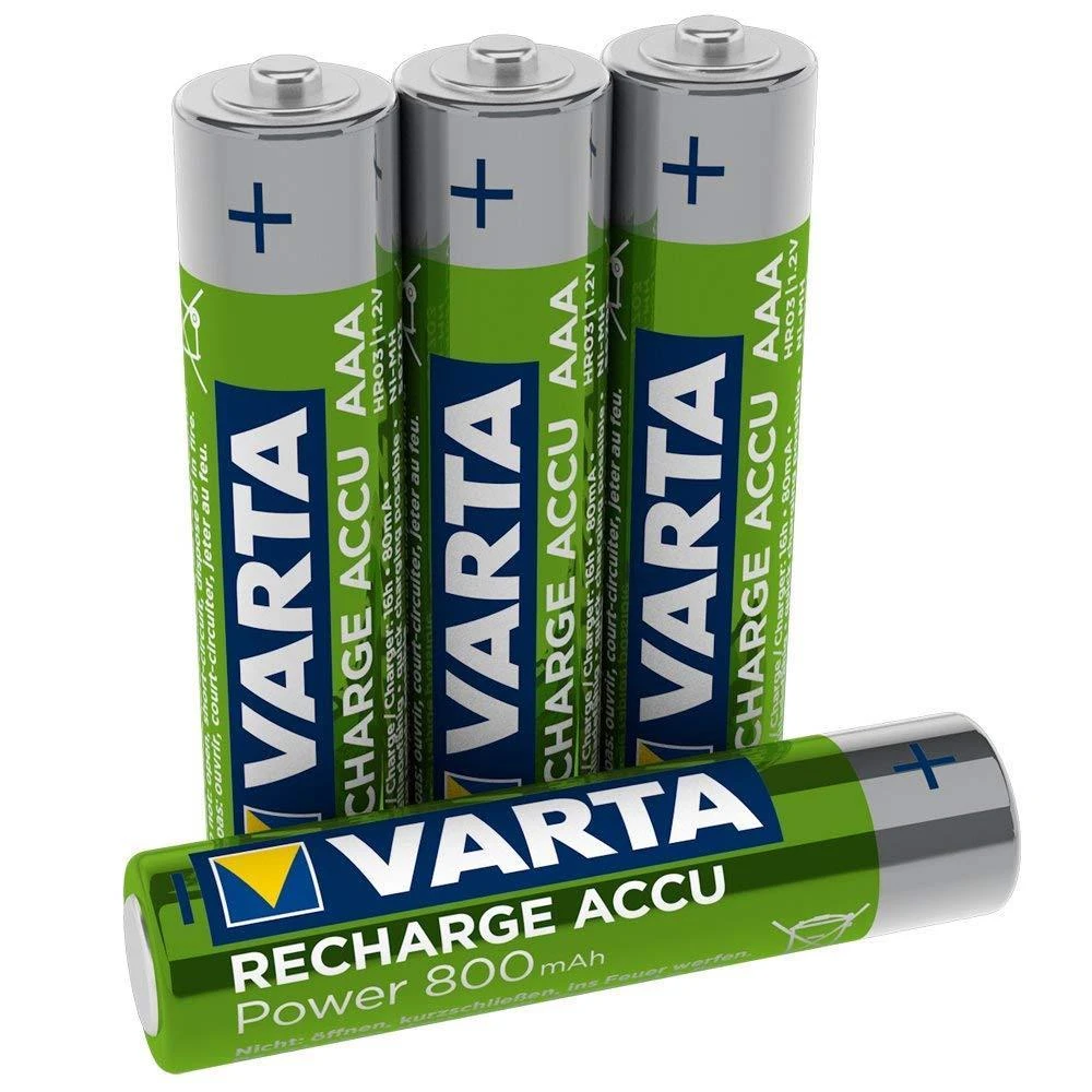 Varta AAA 800 mAh įkraunamos baterijos, 4 vnt.