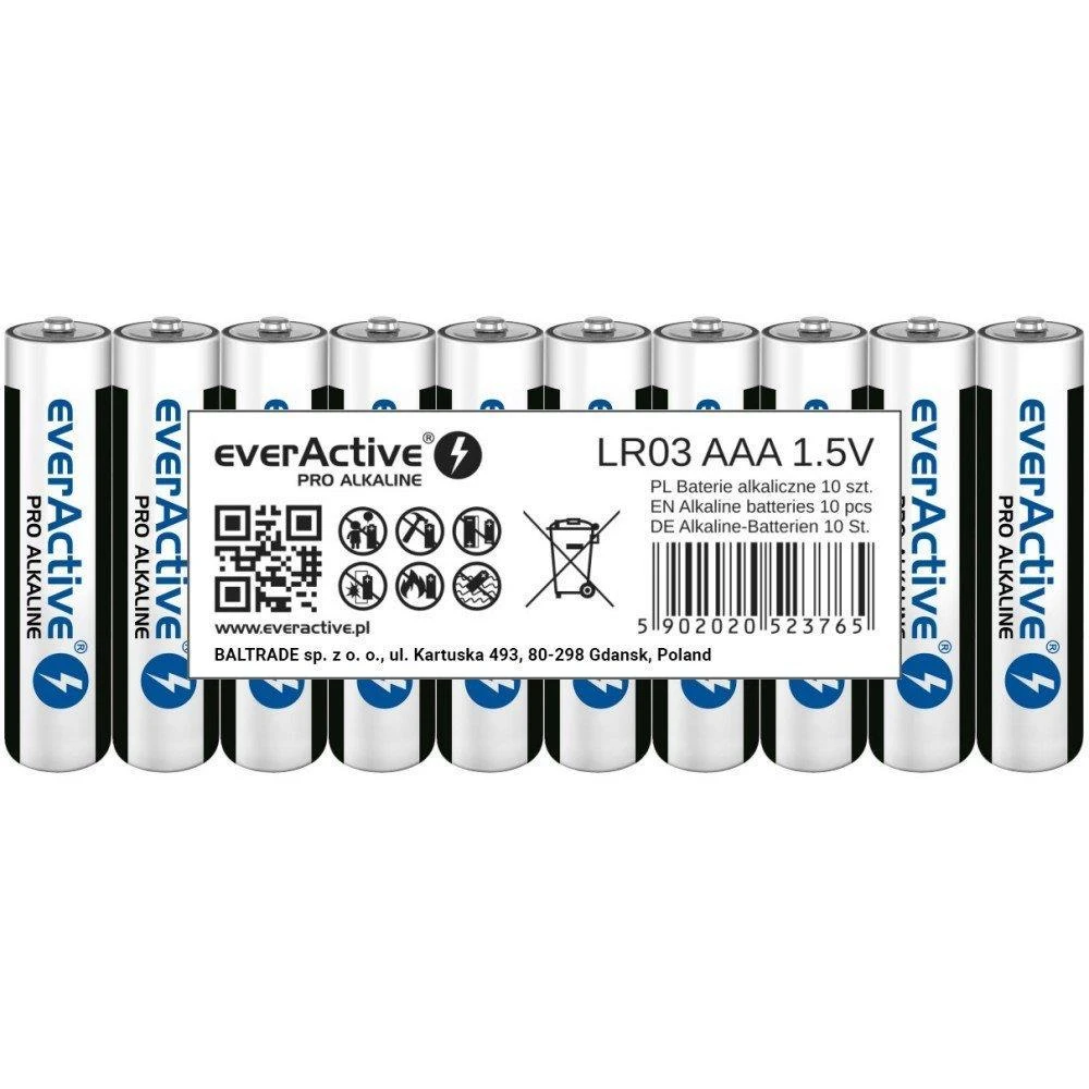 AAA (R3 LR03) Šarminė baterija everActive Pro - 10 vnt