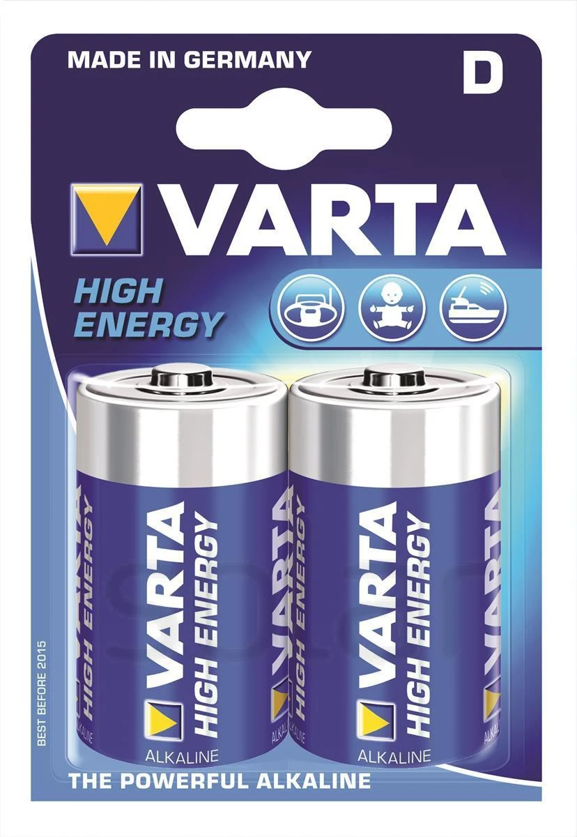 Varta Longlife Power LR20 D Alkaline Elementas. 2 Vnt. 