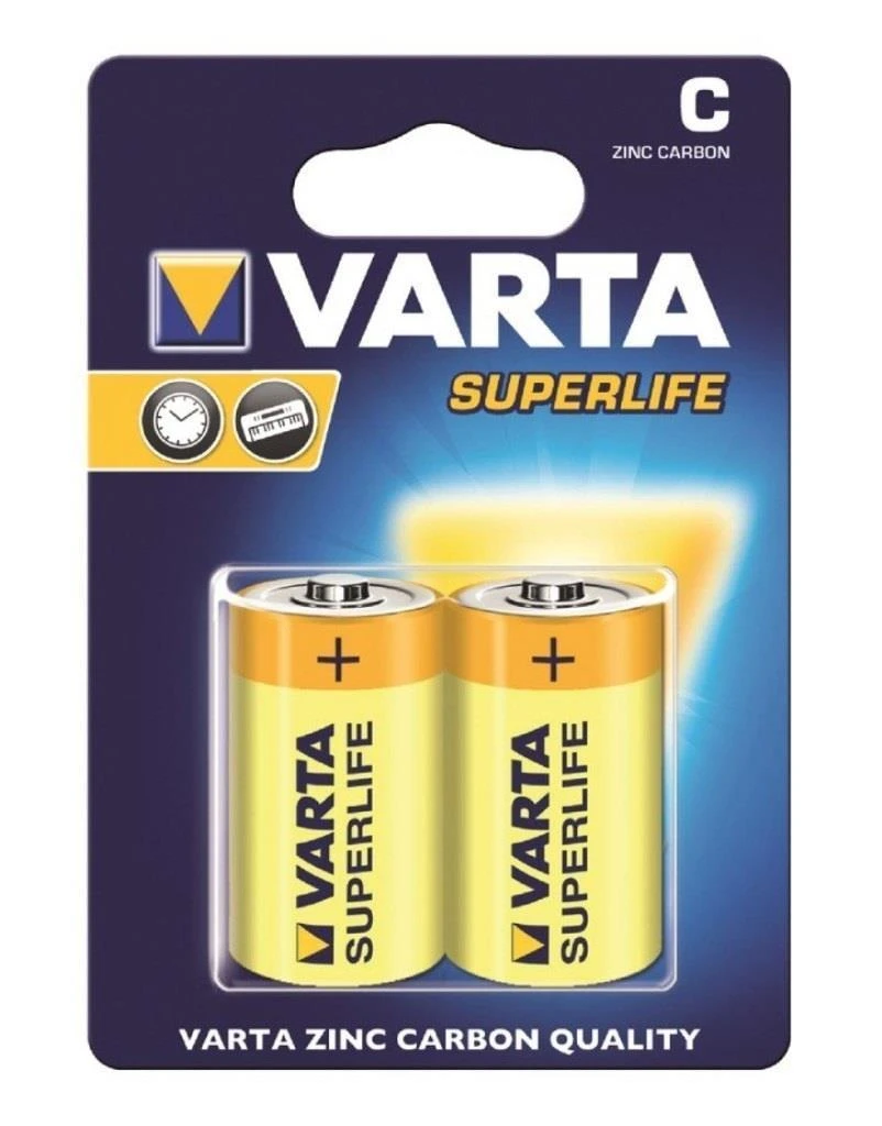 Varta Superlife C baterijos pakuotėje
