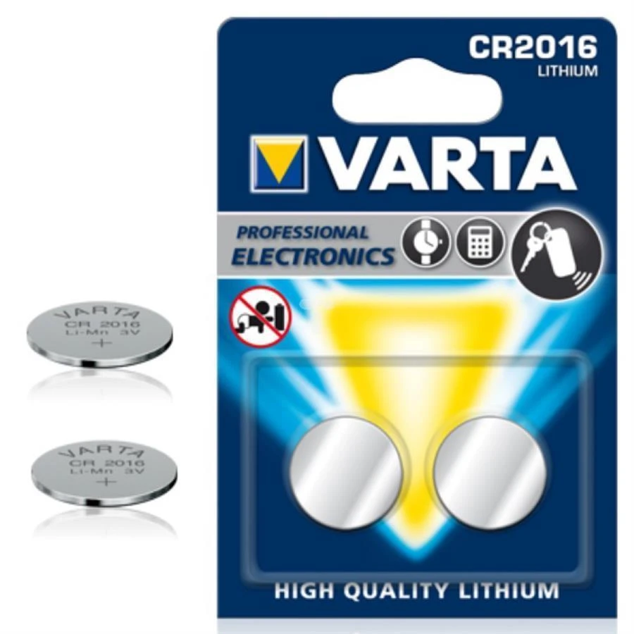 Varta CR2016 baterijos 2 vnt. pakuotė