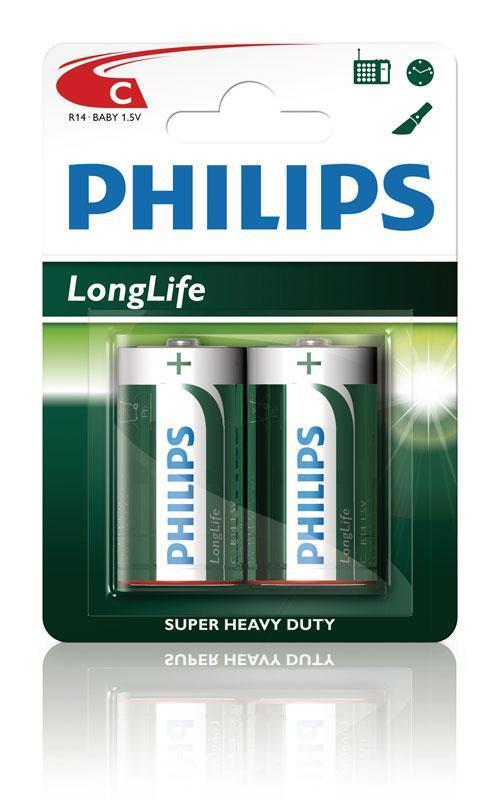 Philips LongLife baterija R14L2B/10