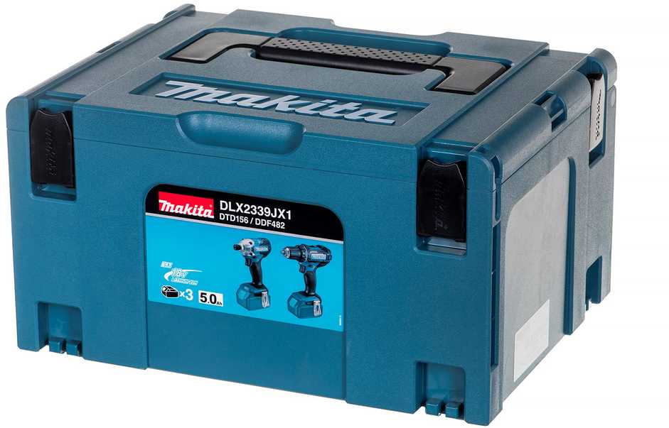 Įrankių rinkinys Makita DLX2339JX1 (DDF482 + DTD156); 18 V; 3x5,0 Ah akum.
