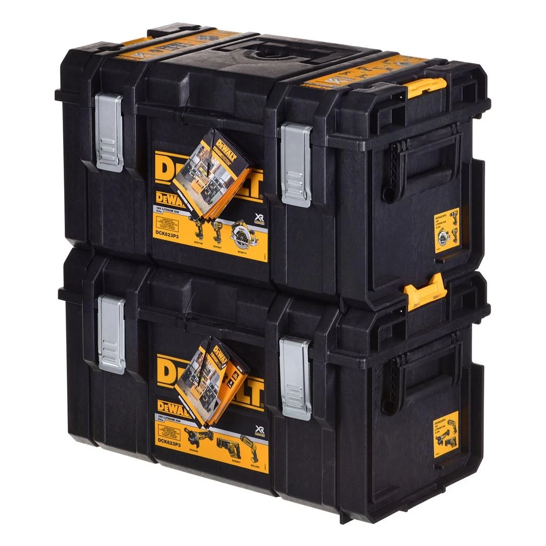 Akumuliatorinių įrankių rinkinys DEWALT DCK368P3T, DCD796 + DCF887 + DCH273 | 18V | 3x4.0Ah | 2xTSTAK II