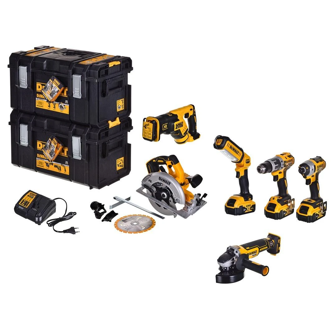 Akumuliatorinių įrankių rinkinys DEWALT DCK368P3T, DCD796 + DCF887 + DCH273 | 18V | 3x4.0Ah | 2xTSTAK II
