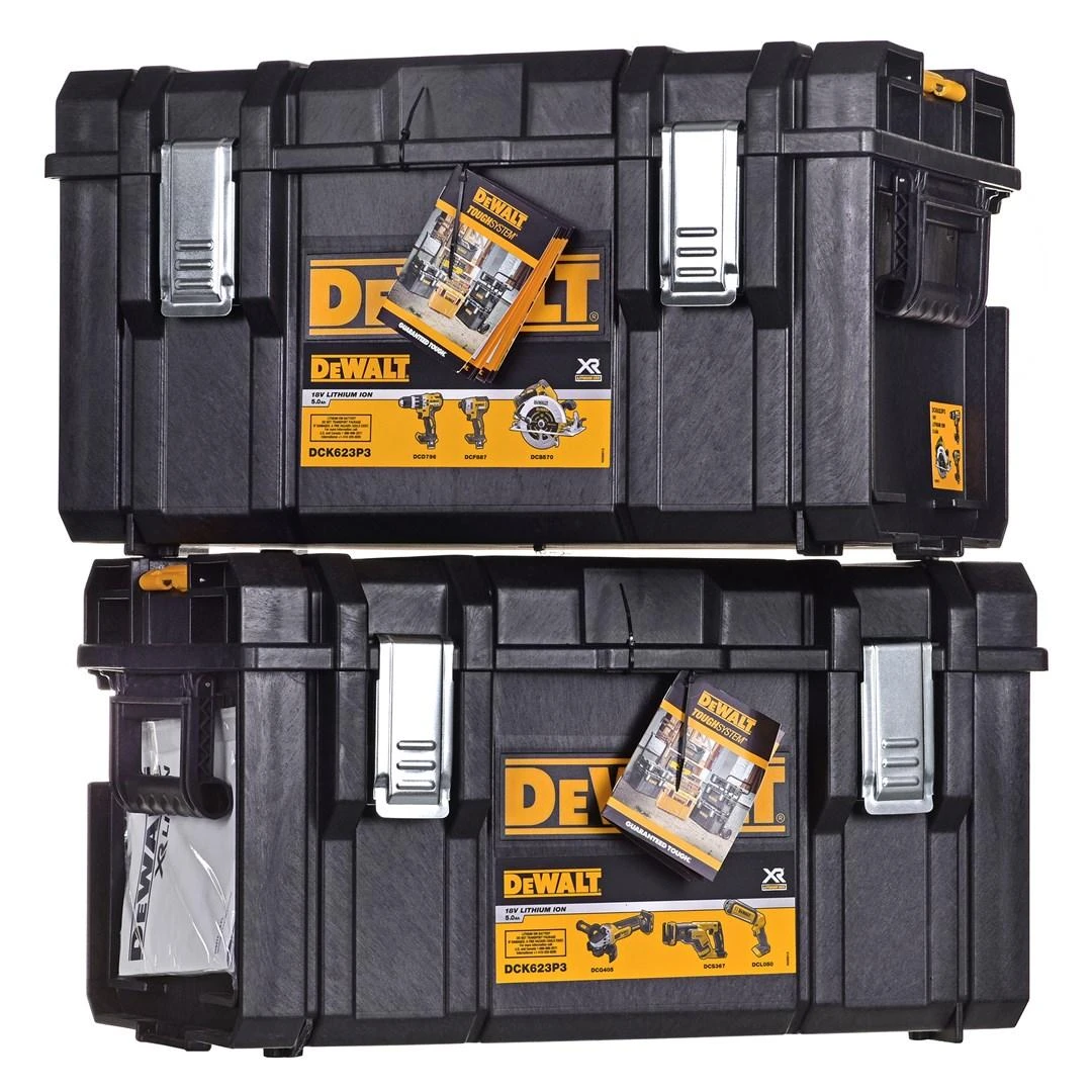 Akumuliatorinių įrankių rinkinys DEWALT DCK368P3T, DCD796 + DCF887 + DCH273 | 18V | 3x4.0Ah | 2xTSTAK II