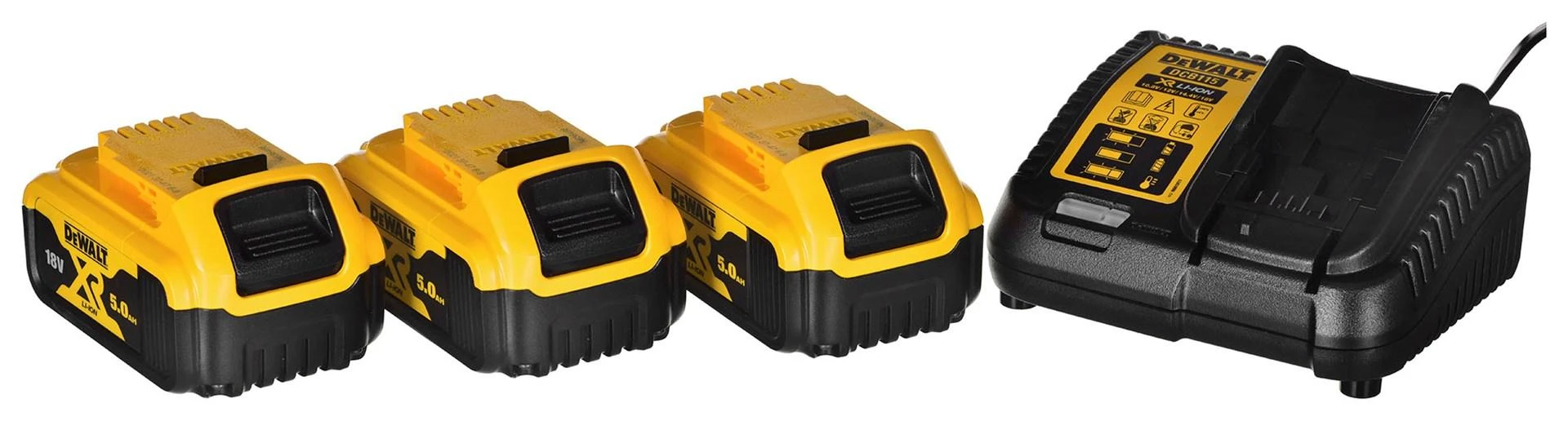 Įrankių rinkinys DeWalt DCK305P3T-QW (DCH273 + DCG405N + DCF887N); 18 V; 3x5,0 Ah akum.