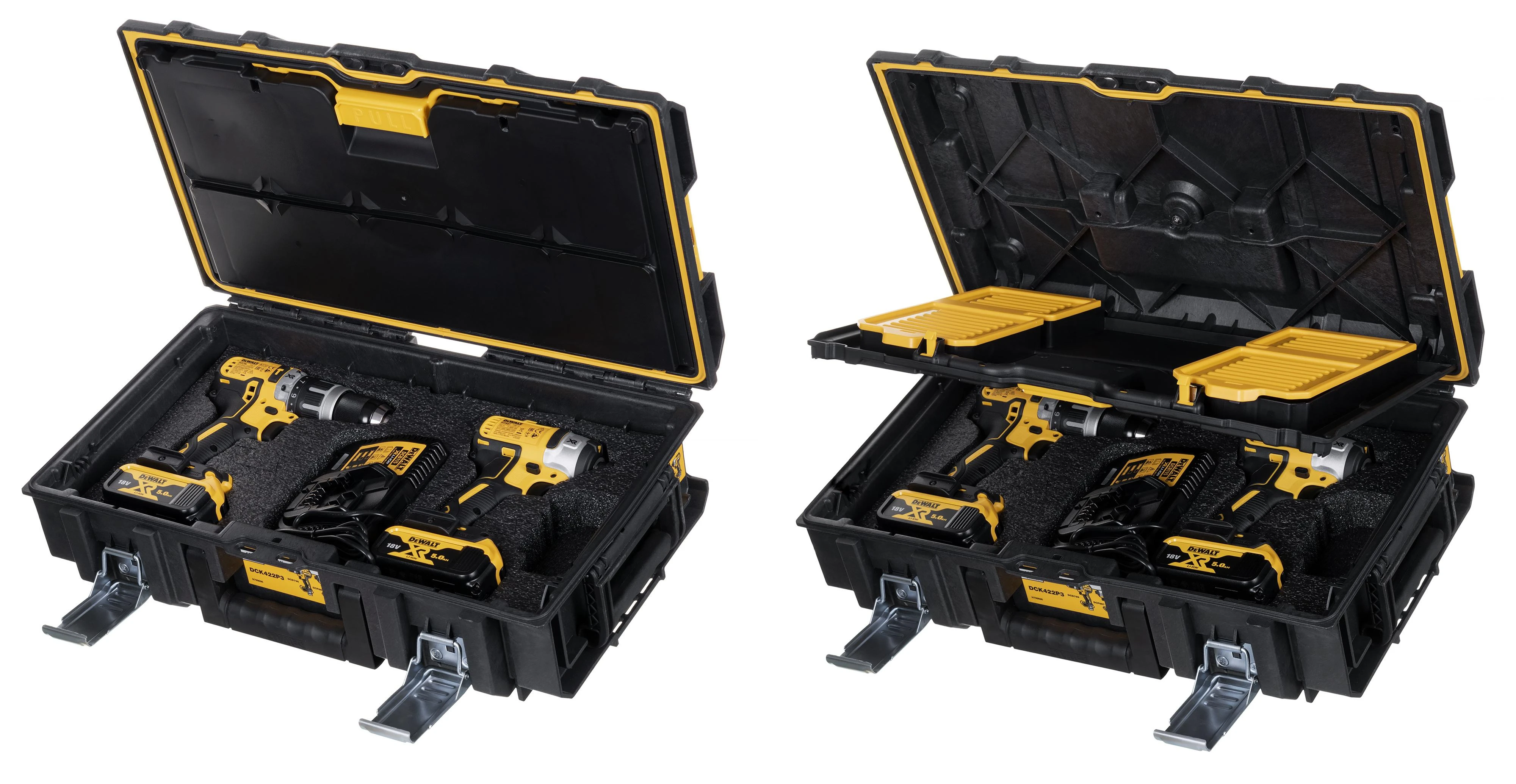 Įrankių rinkinys DeWalt (DCG405 + DCH273 + DCD796 + DCF887); 18 V; 3x5,0 Ah akum.
