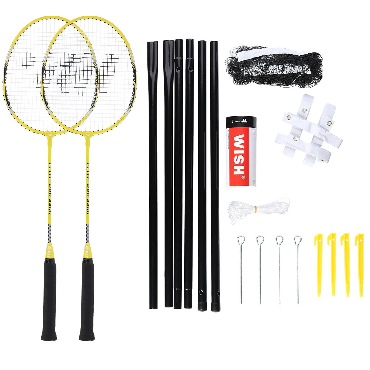 Nils Badmintono rakečių rinkinys Wish ALUMTEC 4466, geltonas