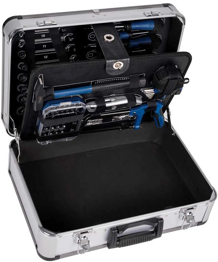 Rankinių įrankių rinkinys TB150 metaliniame lagamine 101 vnt, Scheppach