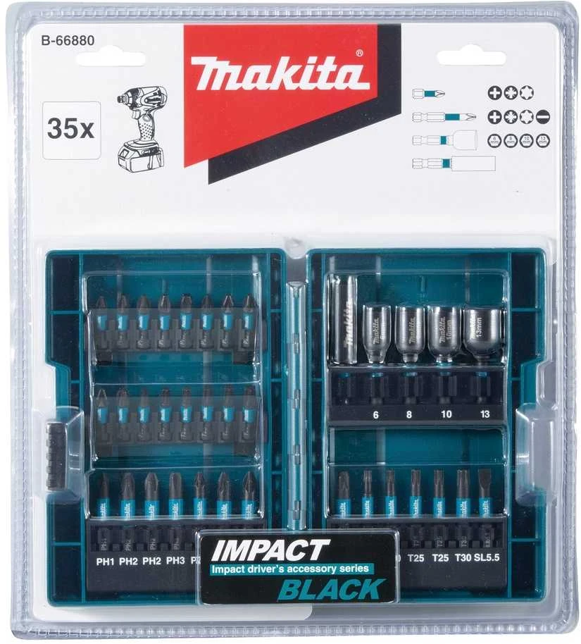 MAKITA Sukimo antgalių rinkinys IMPACT 35 vnt. B-66880