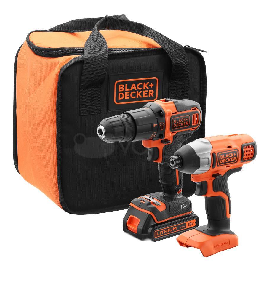 Black & Decker Rinkinys narzędzi Juodas & Decker BCK21S1S-QW
