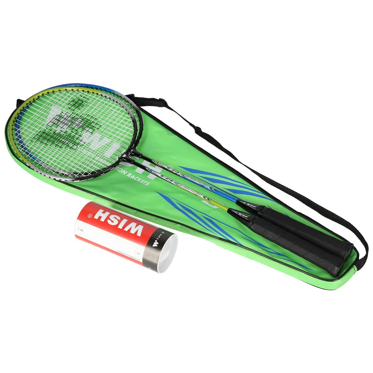 Badmintono rakečių komplektas su dėklu ir tūbele