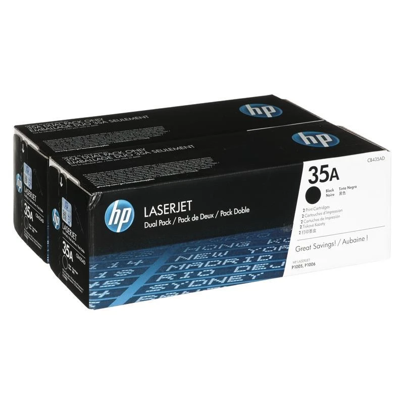 Hewlett Packard (HP) HP Toneris Juodas 35A, skirtas LaserJet P1005/P1006, dviguba pakuotė (2x1500 puslapių)