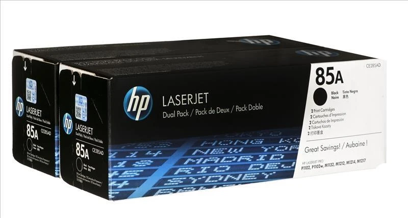 Hewlett Packard (HP) HP Toneris Juodas 85A for LaserJet P1102,P1102w,doublepack (2x1.600 pages)