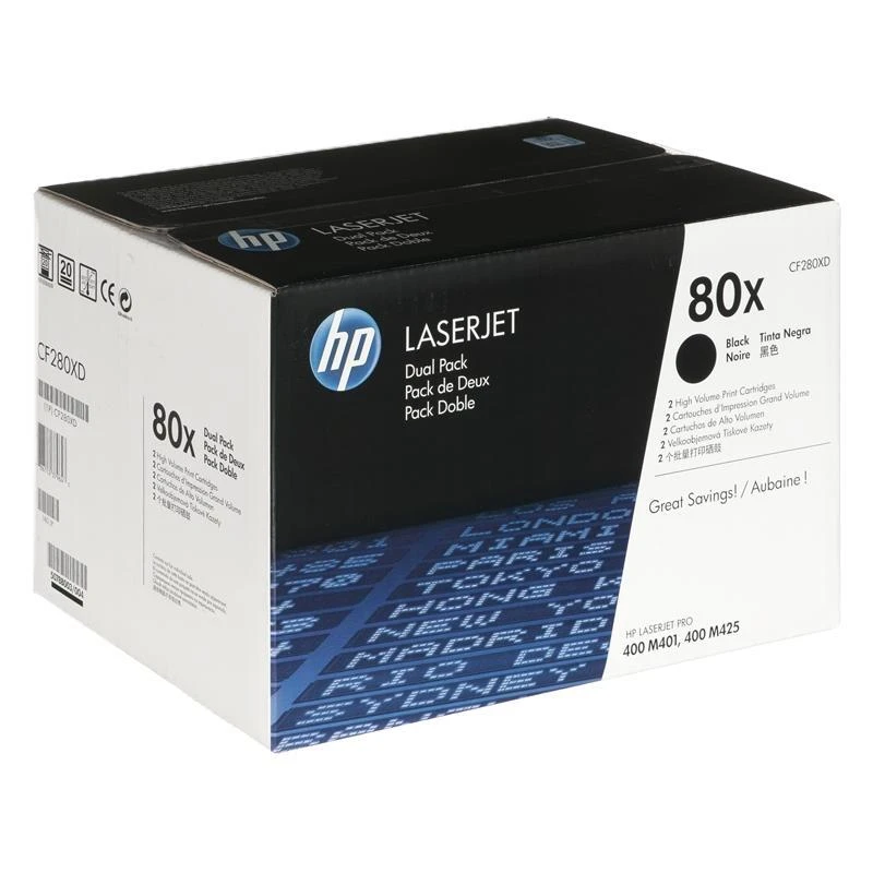Hewlett Packard (HP) HP Toneris Juodas 80X, skirtas LaserJet Pro 400 MFP M425 Spausdintuvas Series (2x6.900 puslapių)