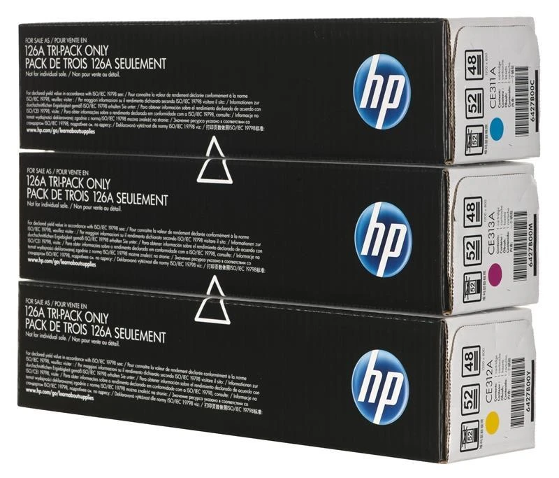 Hewlett Packard (HP) HP 126A, skirtas Color LaserJet CP1025 serijai C,Y,M (kiekvienas 1 000 puslapių)