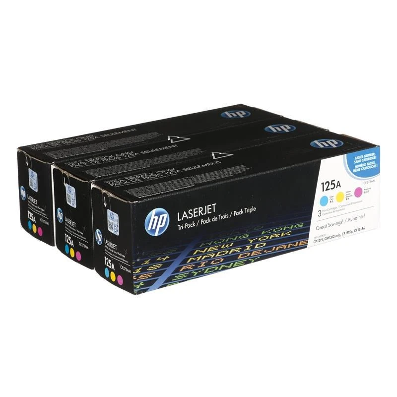 Hewlett Packard (HP) HP 125A, skirtas Color LaserJet CP1210/CP1510/CM1312 serijai C,Y,M (kiekvienas 1 400 puslapių)