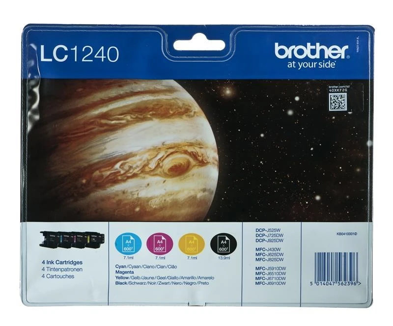 Rašalo kasetė Brother LC1240VALBP CMYK