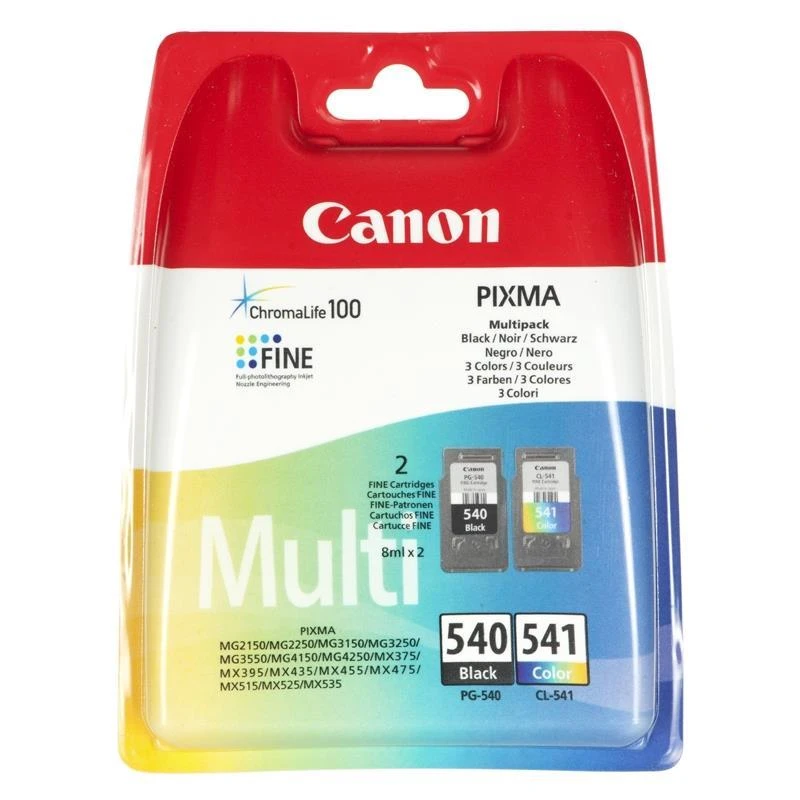 CANON 1LB PG-540 / CL-541 rašalo kasetė juoda ir spalvos standartinės talpos kombinuota lizdinė plokštelė be signalizacijos