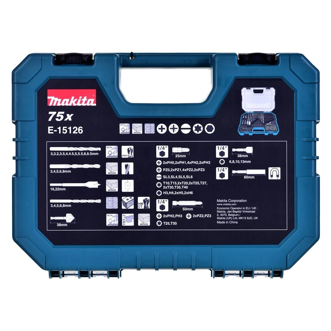 Makita SUKIMO ANTGALIŲ KOMPLEKTAS 75 VNT. E-15126