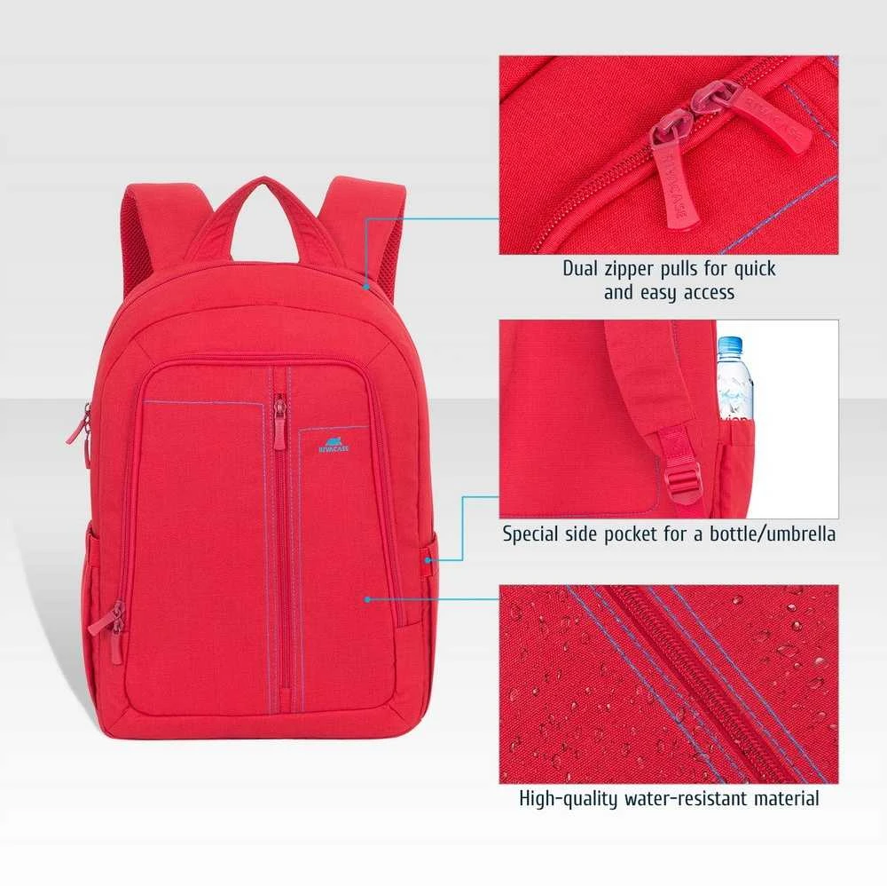 Rivacase 7560 raudona kuprinė nešiojamam kompiuteriui iki 15.6''