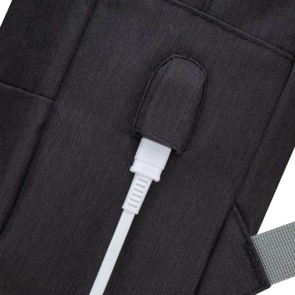Rivacase nešiojamojo kompiuterio kuprinė 15,6 "prater, 15l, juoda, apsauganti nuo vagystės. Neperšlampama medžiaga, usb tarpiklis
