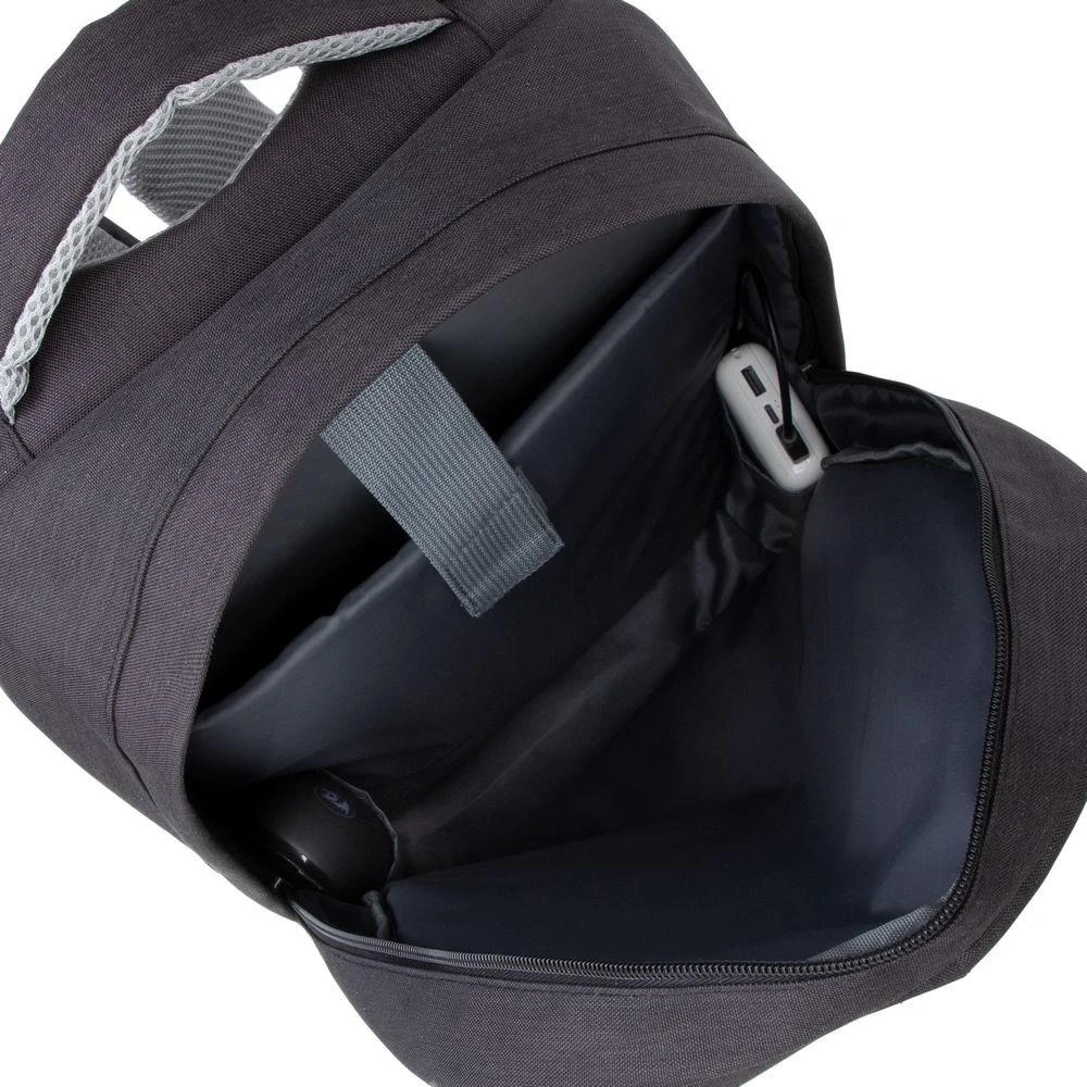 Rivacase nešiojamojo kompiuterio kuprinė 15,6 "prater, 15l, juoda, apsauganti nuo vagystės. Neperšlampama medžiaga, usb tarpiklis