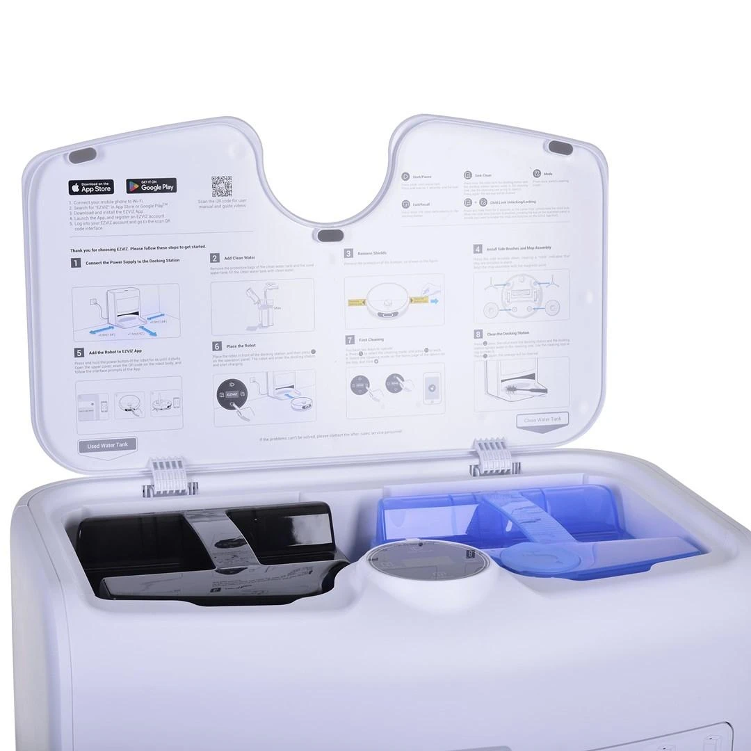 Dulkių siurblys - robotas EZVIZ CS-RS2-TWT2, Baltas