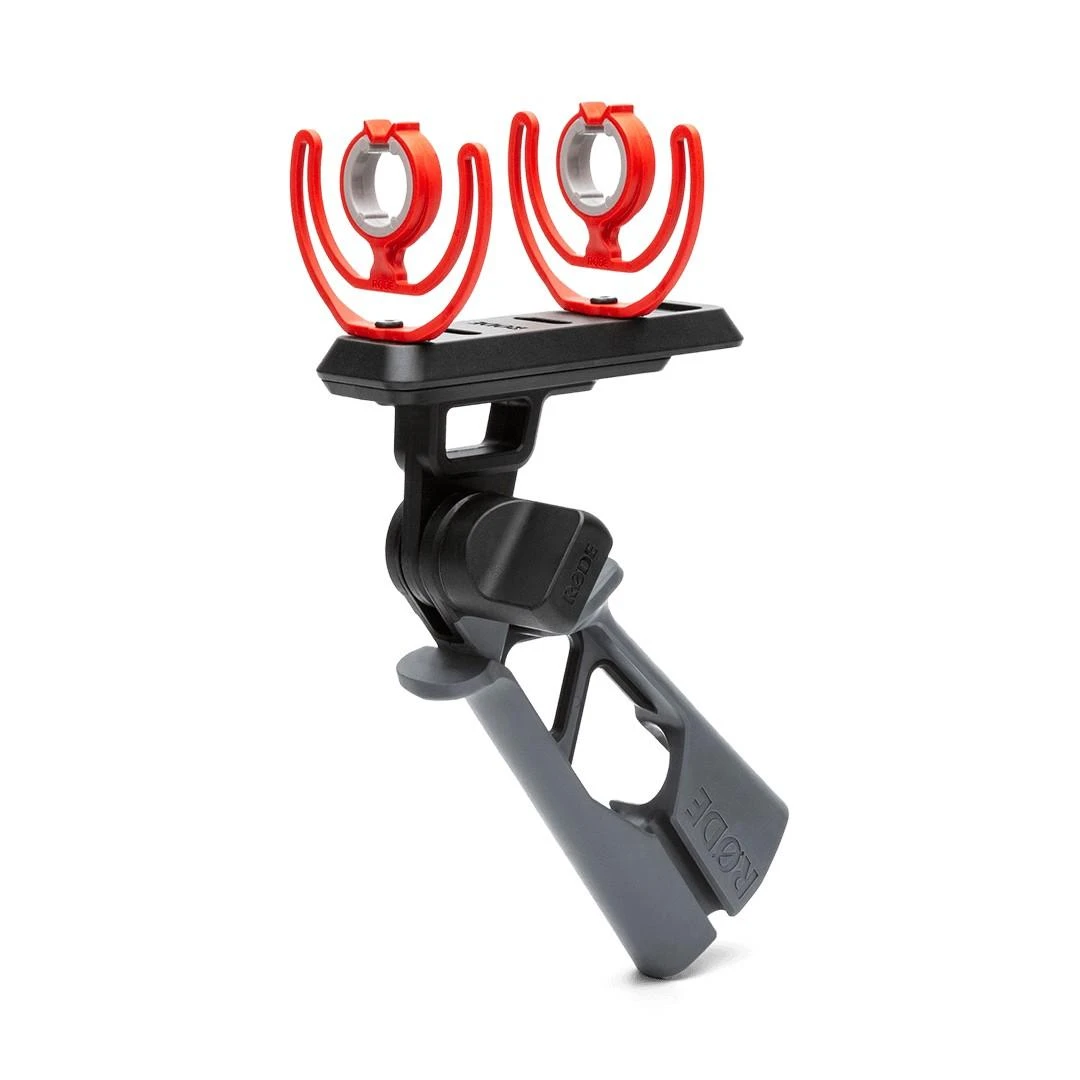 RODE PG2-R rankena su Rycote NTG mikrofonui