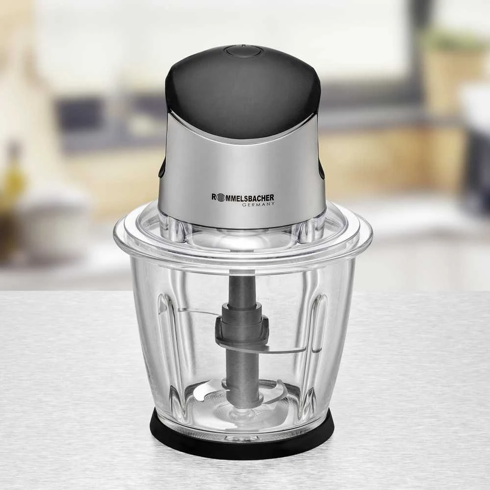 Virtuvės Įrenginio Priedas - Rommelsbacher MZ 500 1.5L 500W Maisto Smulkintuvas Sidabrinis