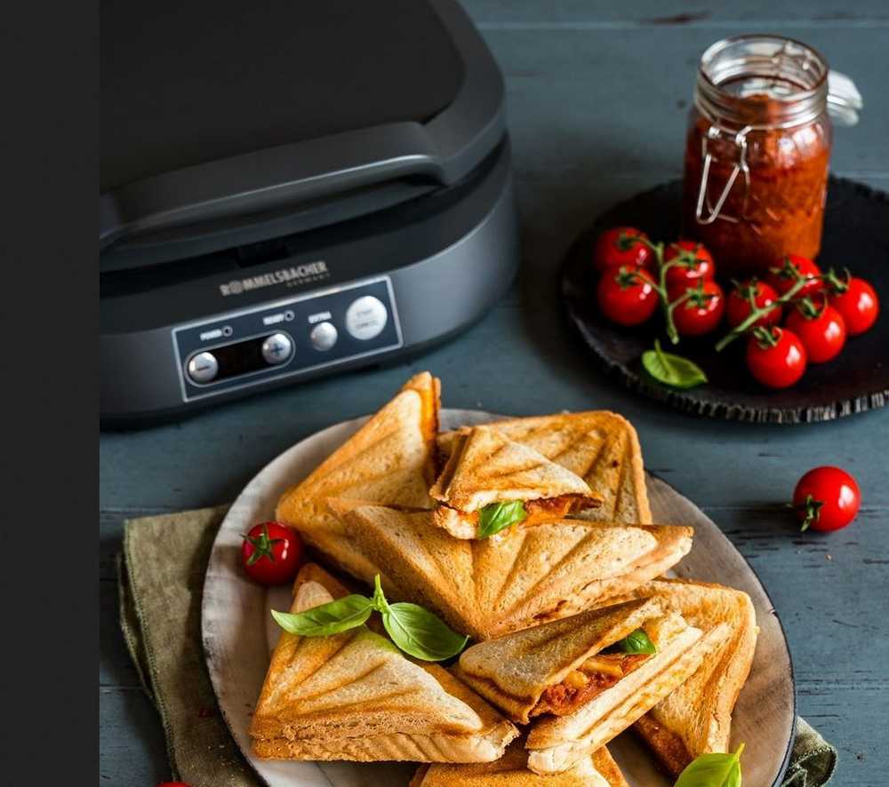 Sumuštinių keptuvas Rommelsbacher Rommelsbacher Sandwich Maker ST 1800, sandwich maker (slate)