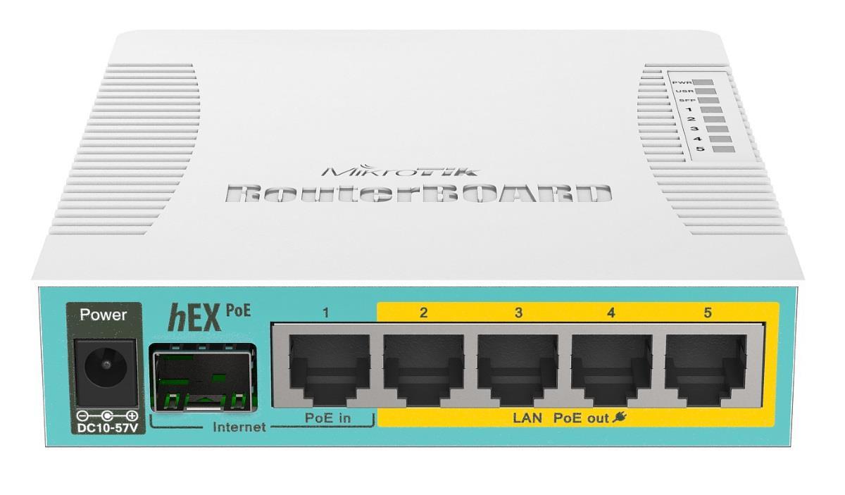 Maršrutizatorius Carruzzo MIKROTIK MT RB960PGS MikroTik RB960PGS hEX PoE L4 128MB RAM, 5xLAN, 1xSFP, 1xUSB, 2-5PoE išvesties prievadai