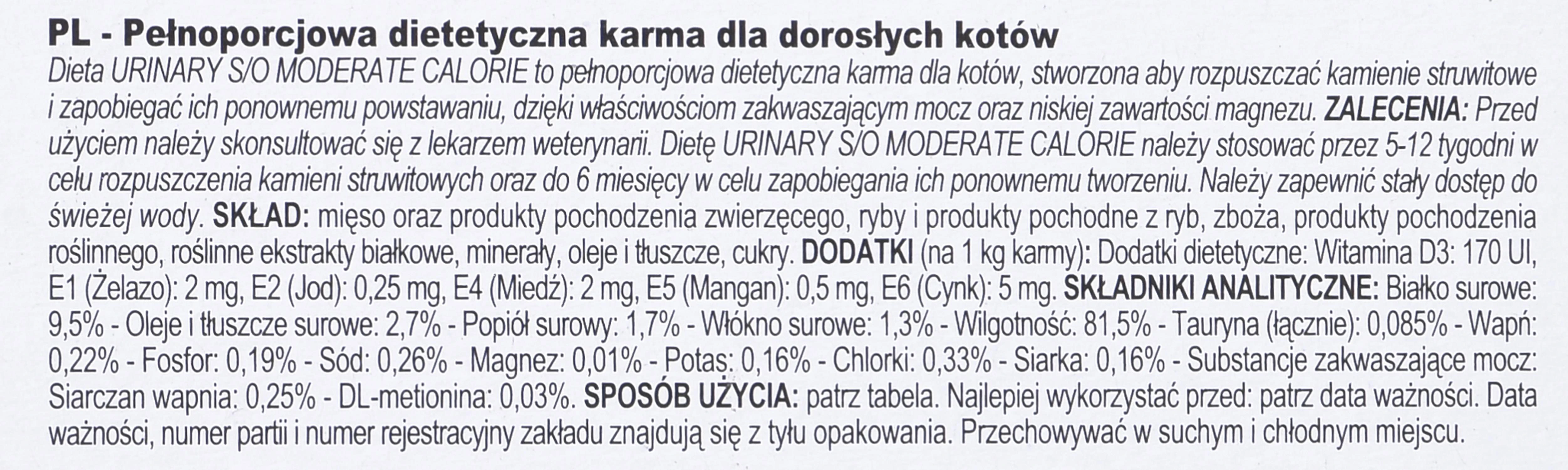 ROYAL CANIN Urinary Medium Calorie - pakuotė 12 x 85 g