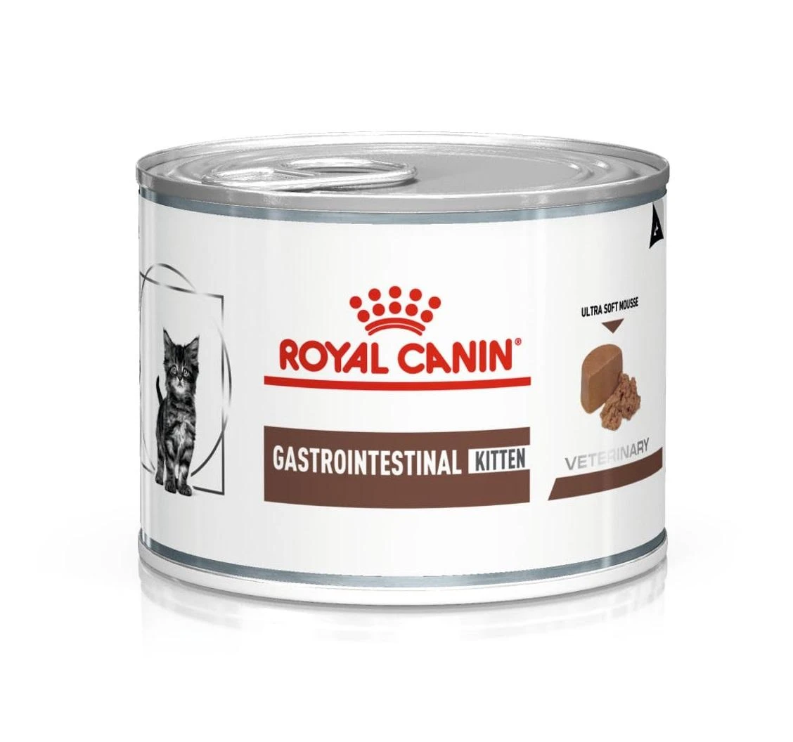 ROYAL CANIN Gastrointestinal Kitten Ultra Soft Mousse - šlapias kačiuko maistas - 195 g