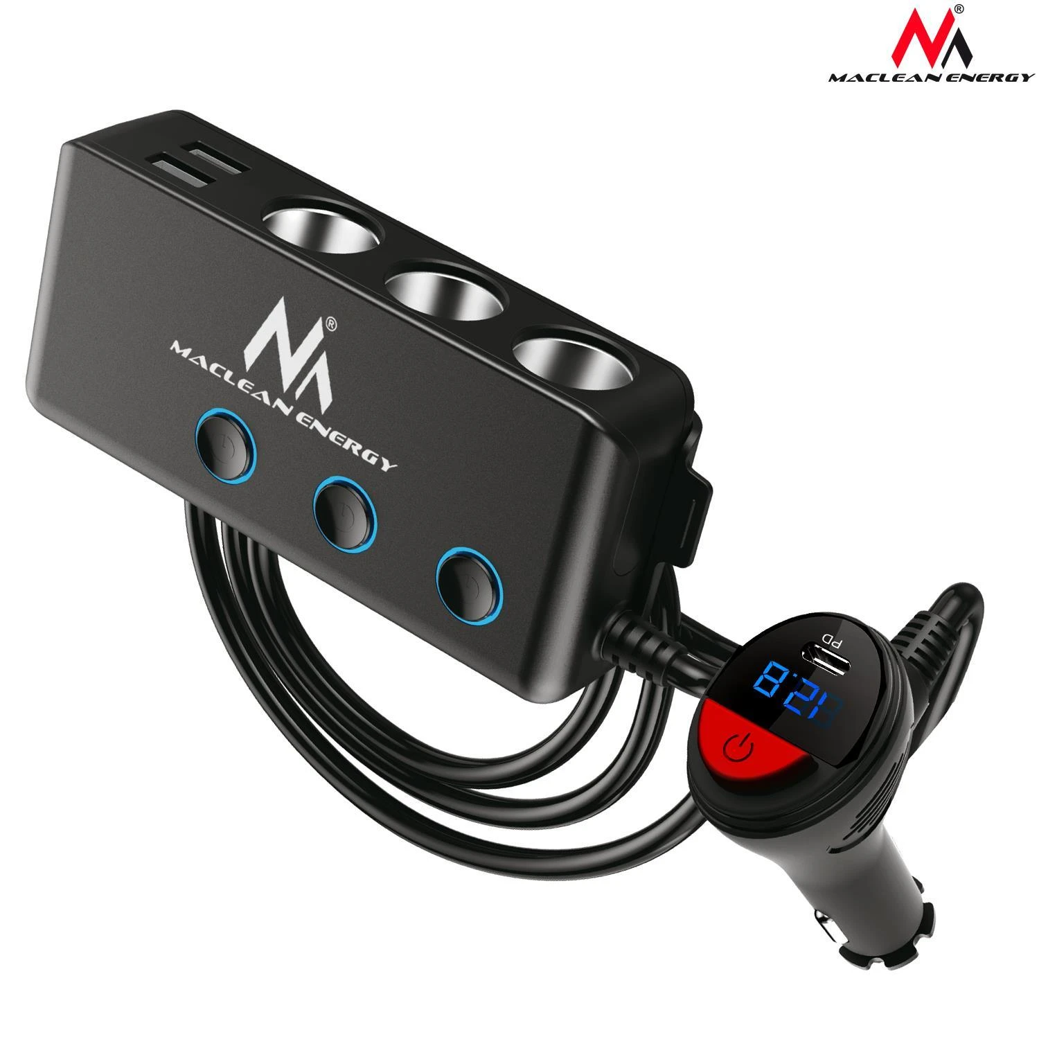 MACLEAN MCE218 Maclean MCE218 UŽDUOTĖS LIZDAS 12-24V 4xUSB PD QC