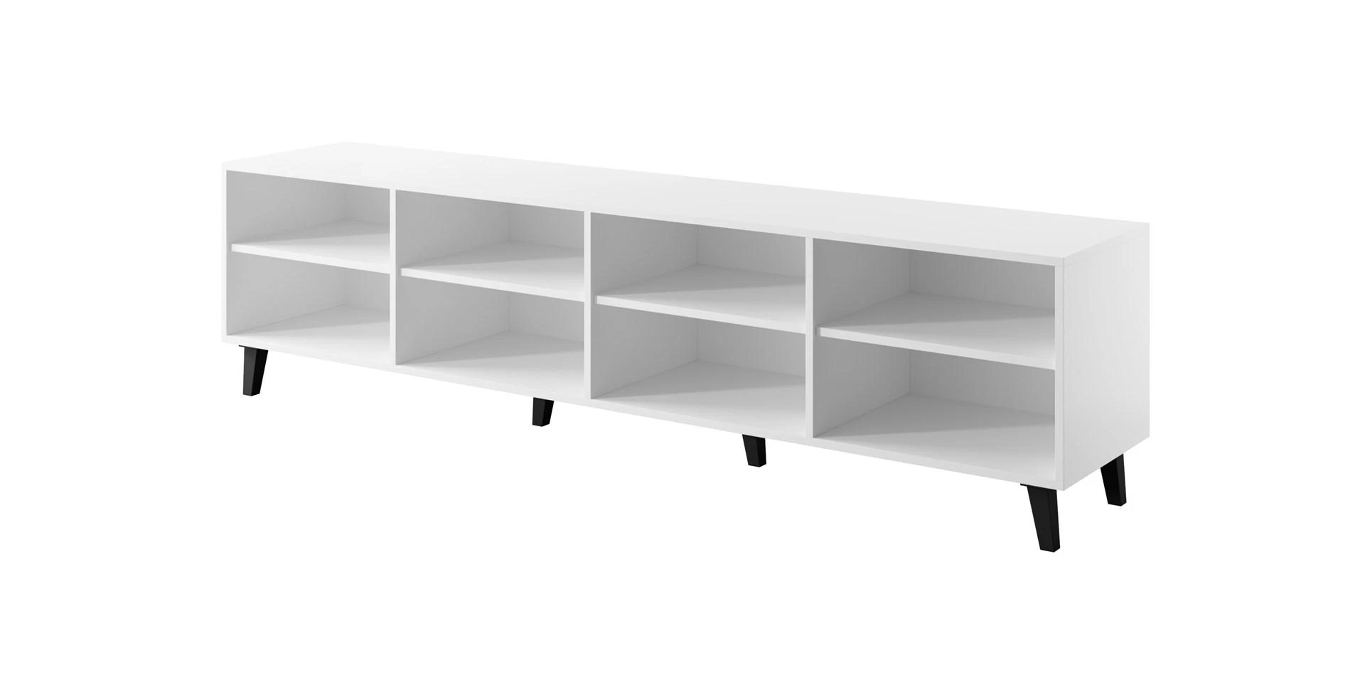 Laikiklis Cama Meble Televizoriaus Stovas - Faro 200x42x52 Baltas Matinis/Ąžuolas