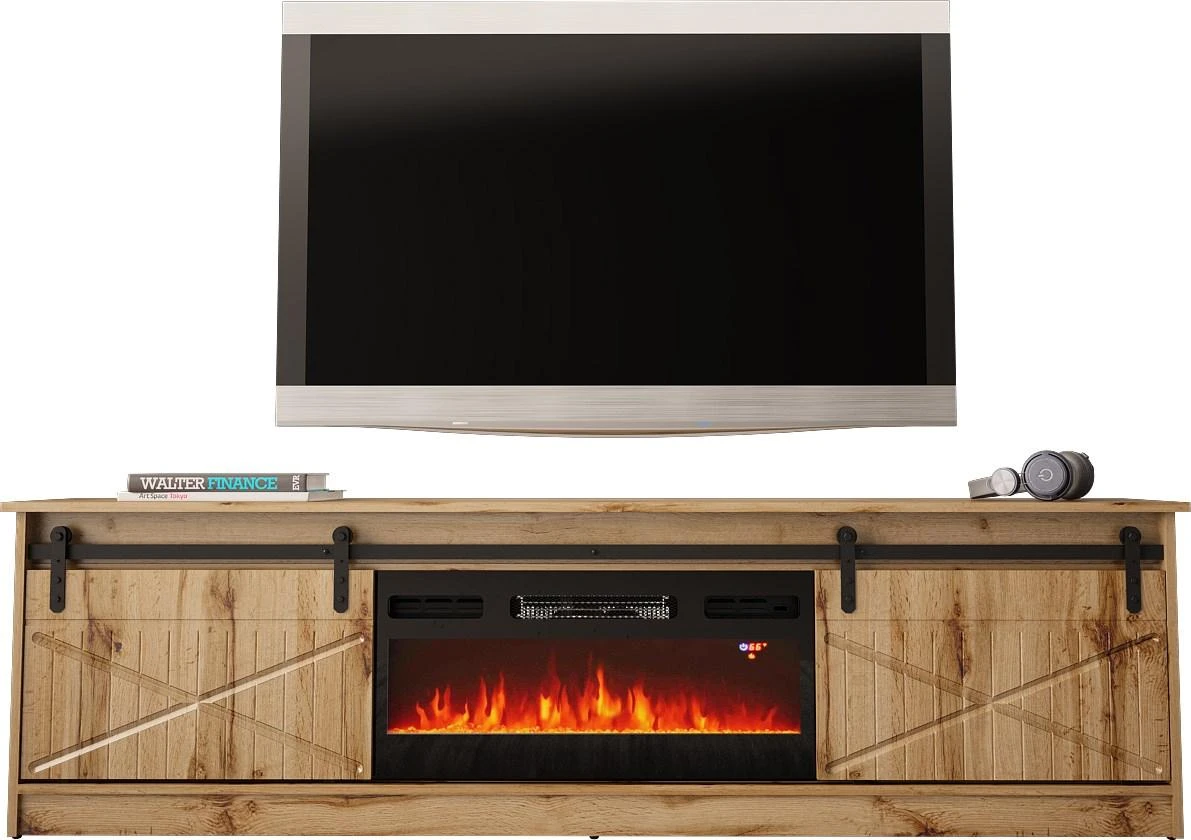 Cama Meble Židinio Spintelė - Granero 200x56,7x35 Ąžuolo Wotan