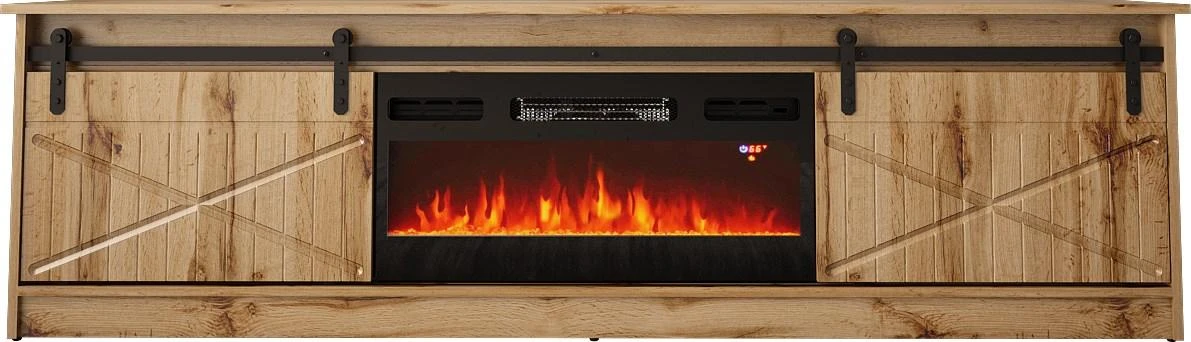 Cama Meble Židinio Spintelė - Granero 200x56,7x35 Ąžuolo Wotan