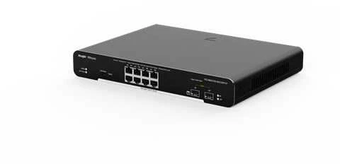 „Ruijie Networks“ RG-NBS3100-8GT2SFP tinklo komutatorius su valdomu L2 gigabito eternetu (10/100/1000) Juodas