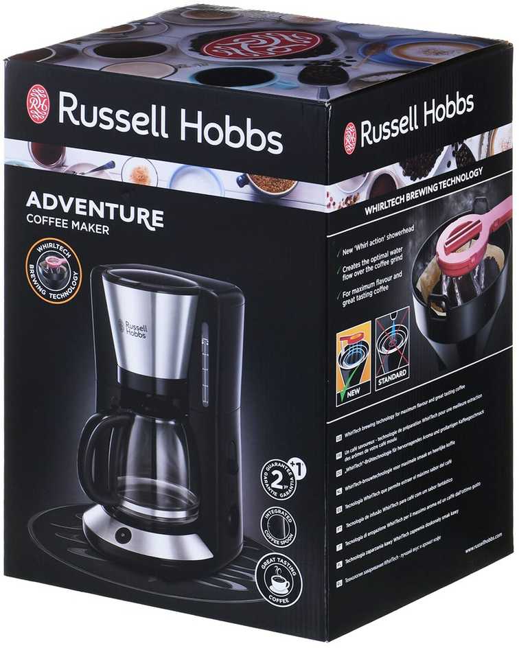 Kavos aparatas Russell Hobbs Adventure 24010-55 Filtruotas kavos virimo aparatas Juodas