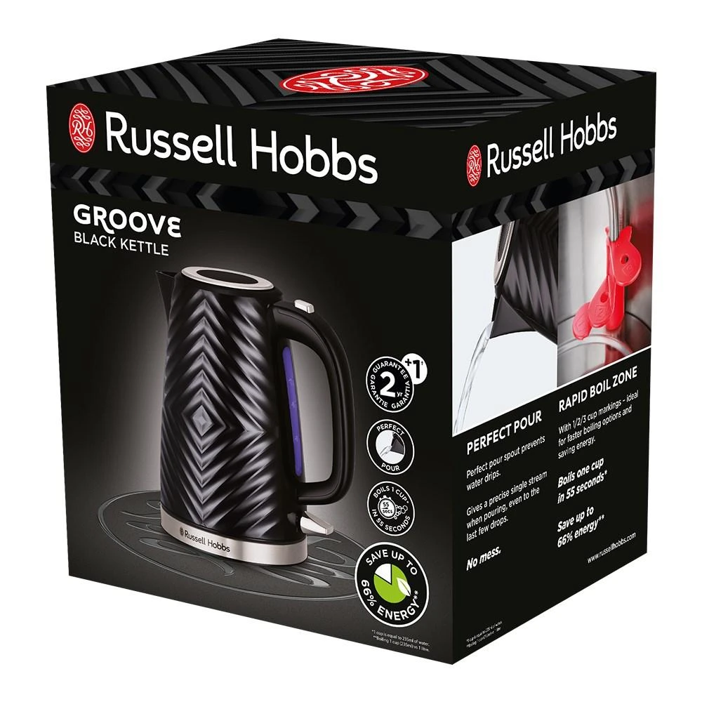 Russell Hobbs Groove virdulys, juodas