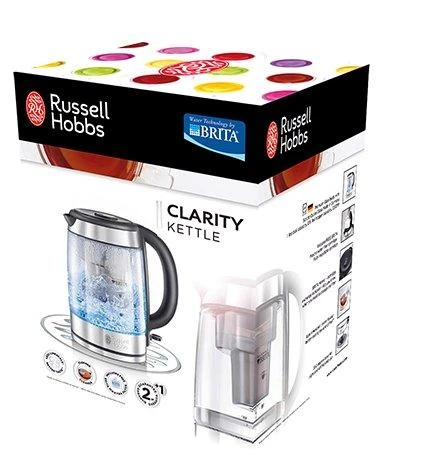BRITA Elektrinis virdulys Russell Hobbs 20760-57 Clarity | 2200W | glass